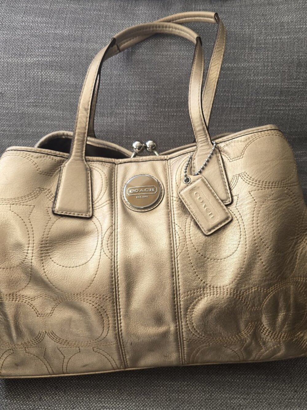 Coach Metallic Gold Purse